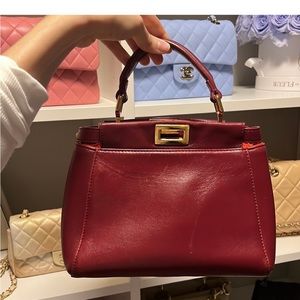 FENDI MINI PEEK A BOO SATCHEL